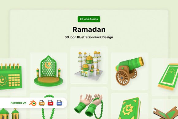 Download Ramadan Festive 3D Icon Pack - Premium Bundle