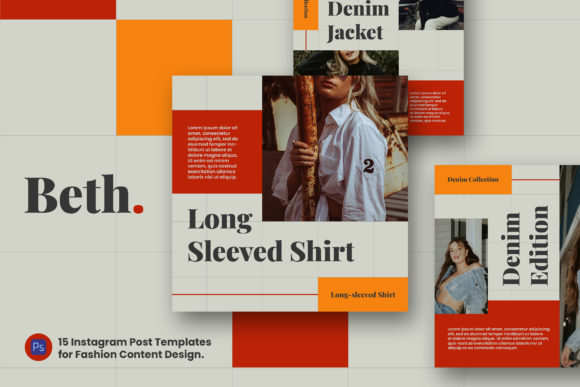 Download Beth Instagram Fashion Post Template - Fashion post Collection